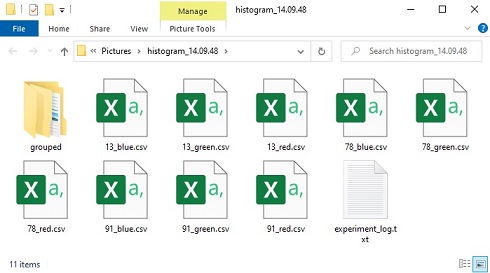 outputs in windows explorer