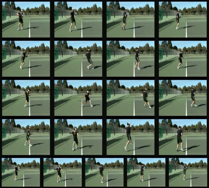 montage of time-series tennis photos